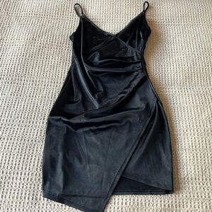 Satin black dress